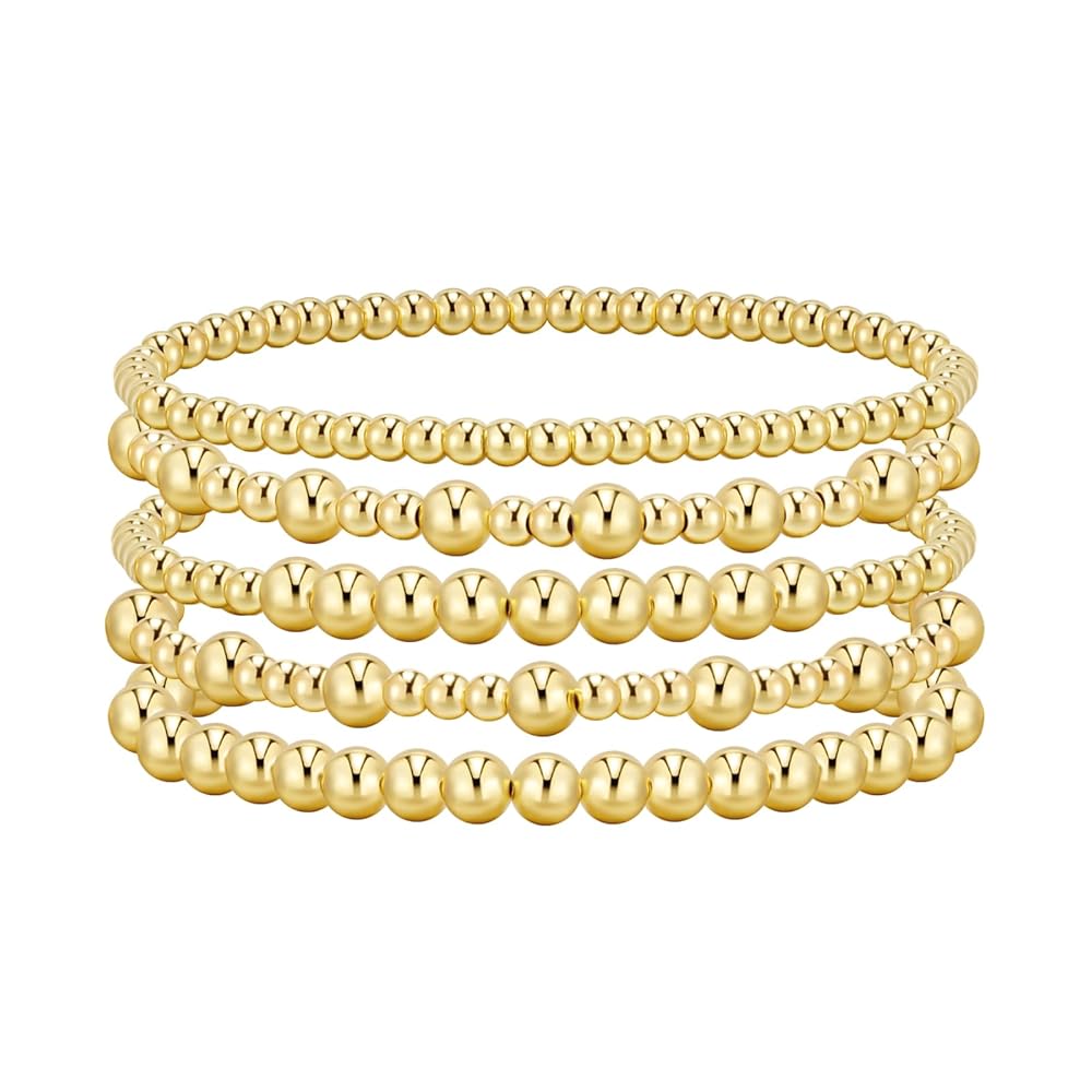 Gold-Beaded Bracelets